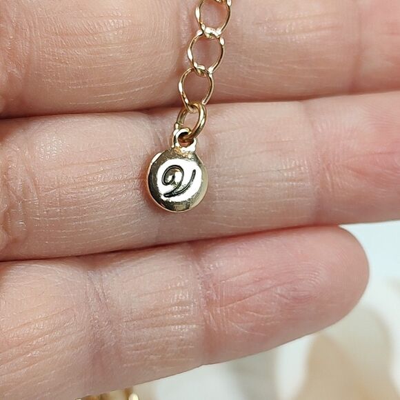 Signed V Chunky Plastic Link Necklace Beige White Gold Chain Statement 17" - 20" - Picture 9 of 16